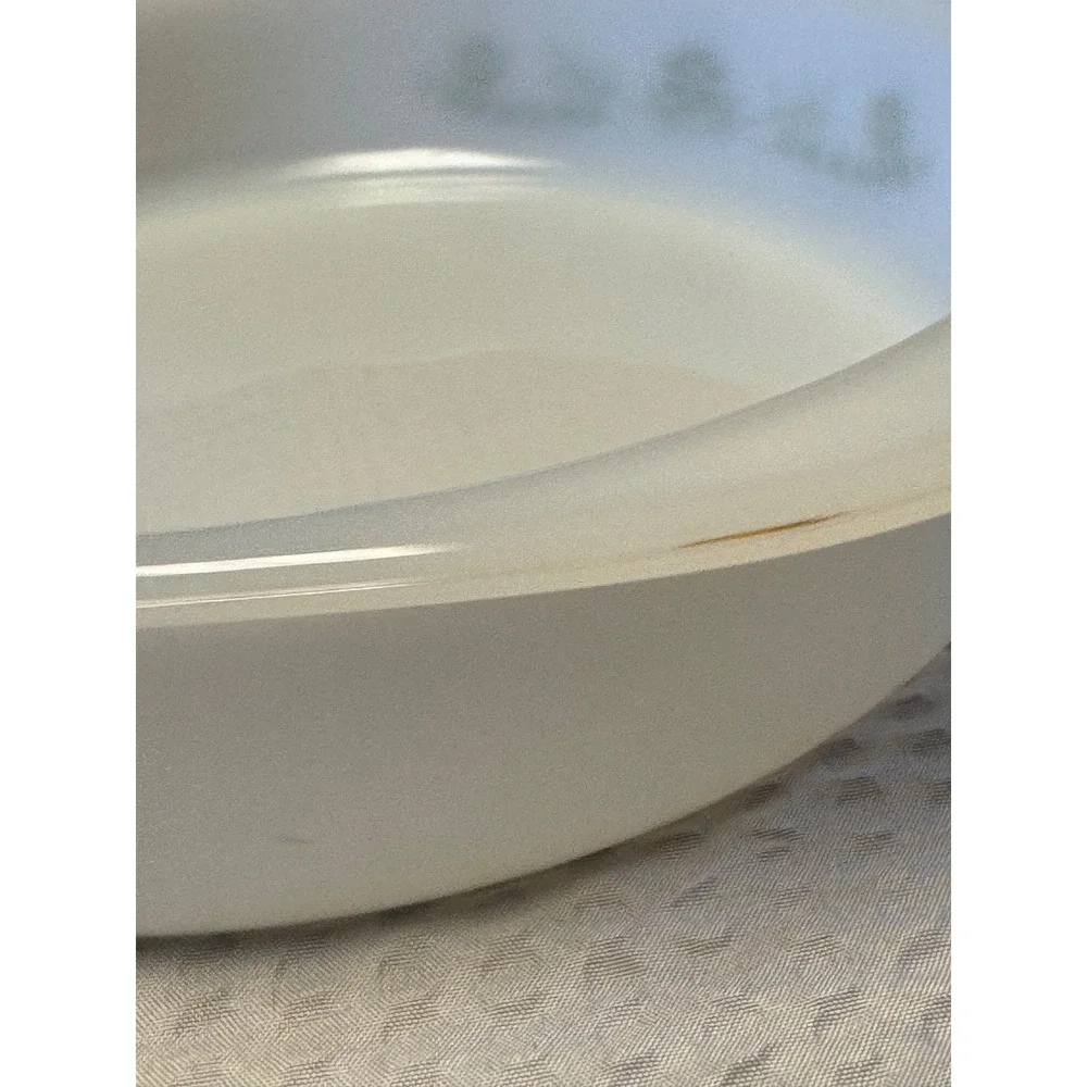 Vintage Glasbake Green Daisy Round 8